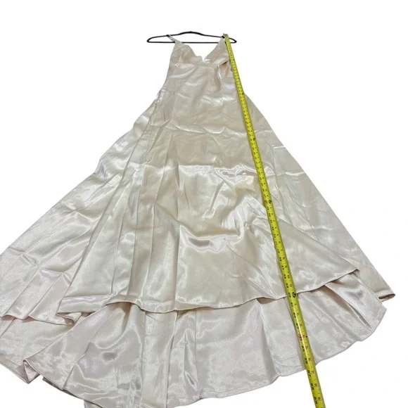 Fashion Nova l NWT Sierra High Slit Maxi Dress - Champagne 1X - Picture 6 of 11